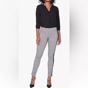 Not Your Daughters Jeans NYDJ Winchester Plaid Ponte Knit Pants Womens 14 (1549)